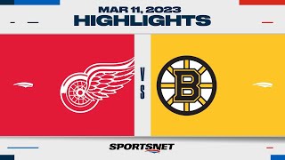 NHL Highlights  Red Wings vs Bruins  March 11 2023 [upl. by Ytomit258]