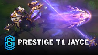 Prestige T1 Jayce Skin Spotlight  PreRelease  PBE Preview  League of Legends [upl. by Zednanref]