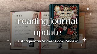 Reading Journal Update  Antiquarian Bibliophilia Sticker Book Review [upl. by Leddy93]