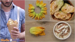 FIORI DI ZUCCA RIPIENI  Ricetta in 1 minuto [upl. by Anaerda]