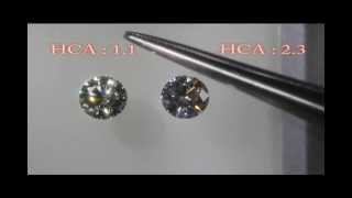 JannPaul Edu Comparing HCA Scores of a Signature Super Ideal Diamond with a Normal Round Diamond [upl. by Ynoffit]