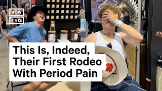 Period Pain Simulator Gets Tested on Cowboys amp Raises Awareness [upl. by Woodring]