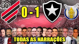 Todas as narrações  AthleticoPR 0 x 1 Botafogo  Brasileirão 2024 [upl. by Yecart]