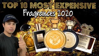 TOP 10 MOST EXPENSIVE PERFUMES 2020  WIDIAN 71 FREDERIC MALLE THE NIGHT AREEJ RUSSIAN OUD [upl. by Arvy]