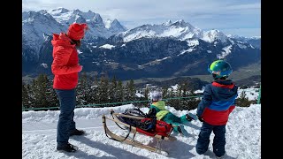 Winterwanderungen und schlitteln auf dem Hasliberg [upl. by Filipe]