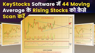 KeyStocks Software में 44 Moving Average पर Rising Stocks को केेेेसें Scan करें  KeyStocks Stoks [upl. by Zetrok]