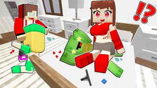 JJs GIRLFRIED MAKES MIKEY HAPPY WHILE HIS GIRLFRIEND HAVING FUN WITH JJ  in Minecraft Maizen [upl. by Ailefo]