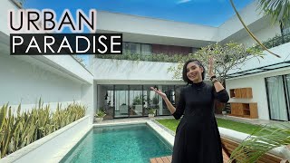 House Tour 372 • Exploring a Beautiful 4Bedroom Urban Villa in Bali Indonesia  Presello [upl. by Winchell]