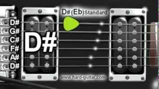 D Eb Standard Guitar Tuner D G C F A D Tuning [upl. by Nepsa]