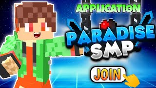 My Application 🔥 for PARADISE SMP S2  Minecraft PE SMP ItsRex777 ARCTIC71 [upl. by Gottwald]