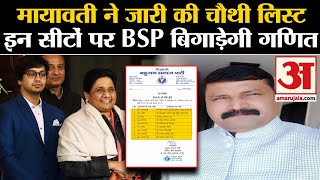 Loksabha Election 2024 Mayawati ने जारी की चौथी लिस्ट इन सीटों पर BSP बिगाड़ेगी गणित  BSP List [upl. by Dihaz245]