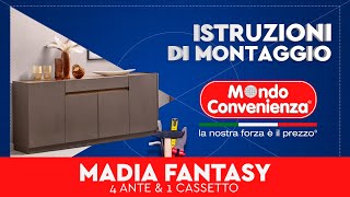 Istruzioni di montaggio Madia 4A Fantasy  MONDO CONVENIENZA [upl. by Figone]