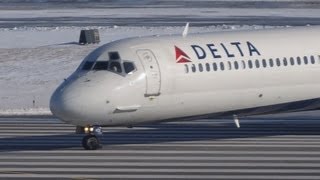 Delta Airlines MD9030 N922DX Takeoff Runway 3L  DTW [upl. by Inalaehak]