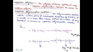 Addition Polymers  Mechanism of Addition Polymerization  Condensation Polymerization Reaction [upl. by Bazar]