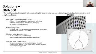 Deep Dive BMA360  BMA 360 Ceiling Tile Beamforming Microphone Array with Voice Lift Technology [upl. by Secnirp]