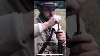 Loading a smoothbore flintlock with unpatched ball [upl. by Eedyak]