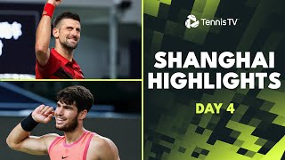 Top 4 Seeds Sinner Alcaraz Djokovic amp Zverev All Play  Shanghai 2024 Highlights Day 4 [upl. by Eelyrehc]