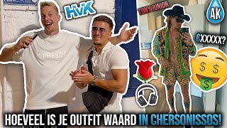 HOEVEEL IS JE OUTFIT WAARD IN CHERSO ft Tony Junior Bachelor amp Harrie Snijders [upl. by Dray]