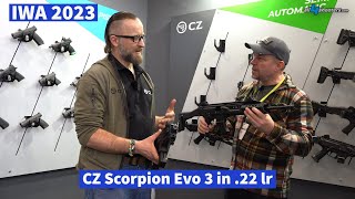 IWA 2023 CZ Scorpion Evo 3 Pistolenkarabiner in Kaliber 22 lr für Einsteiger [upl. by Chor124]