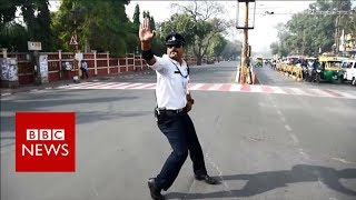 Pop and lock traffic cop  BBC News [upl. by Yeldar]