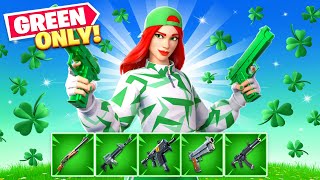 Fortnite But ONLY Green Items [upl. by Kcirdnek751]