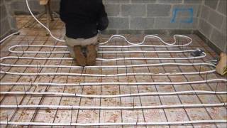 Underfloor heating  Simple Cheap install Method [upl. by Enilra911]