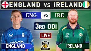 ENGLAND vs IRELAND 3rd ODI LIVE SCORES amp COMMENTARY  ENG vs IRE LIVE [upl. by Ailehs647]