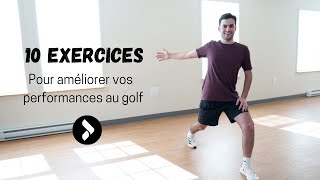 10 Exercices pour améliorer vos performances au golf [upl. by Cohberg]