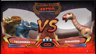 battle dinosaur talarurus vs iguanodon [upl. by Atirys]