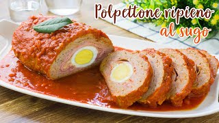 Polpettone Ripieno Al Sugo  Ricetta Secondo Piatto della Domenica  55Winston55 [upl. by Lebatsirc606]