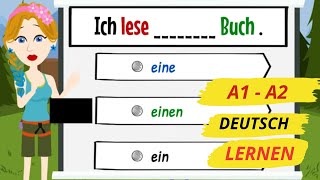 Lernen Deutsch A1  A2 Sätze mit Lücken  8  Deutsch im Alltag [upl. by Onavlis]