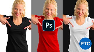 Best Way To Turn BLACK Into ANY COLOR in Photoshop Including White [upl. by Leotie604]