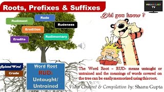 Word Root  RUDRUDI and derived words Illustrated Vocabulary L10 [upl. by Hattie449]