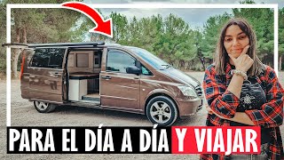 🖐 La MEJOR Furgoneta Camper de uso diario 🚐🌍  Mercedes Vito larga preparada para VIAJAR y DORMIR [upl. by Edgard]