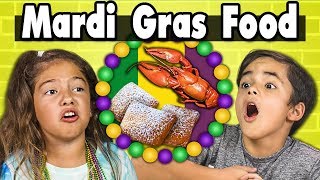 Kids Vs Food  MARDI GRAS FOOD [upl. by Erland882]