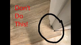 How to install laminate flooring around doors and cabinets [upl. by Piotr]