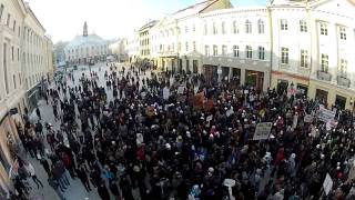 filming antiACTA protest in Tartu Estonia on 11th february 2012 [upl. by Barnebas]