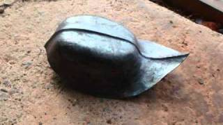 How to make a Medieval Sallet Helmet Reproduction Hand Raising Tutorial  Historical Armouries [upl. by Nnoryt]