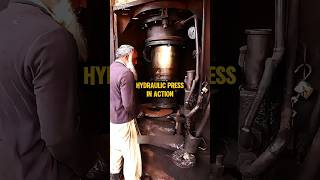 Hydraulic press machine is in action hydraulicpress hardwork industry youtubeshorts viral [upl. by Sadonia]