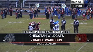 Checotah Wildcats VS Idabel Warriors  High School Football  Full Games on BravadoTV [upl. by Adehsor]