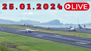 LIVE From Madeira Island Airport 25012024 [upl. by Ynolem]