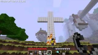 Minecraft  Burning a wool cross EPIC [upl. by Eivi]