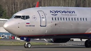 New Aeroflot 737800 VQBVO Finishing Test Flight w Hard Brake Test [upl. by Okimuk301]