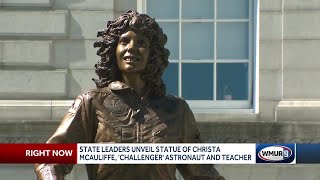 Statue honoring Christa McAuliffe unveiled at State House [upl. by Ela]