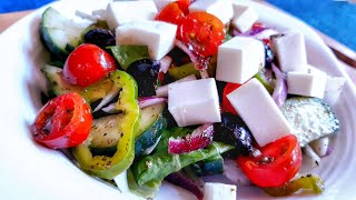 The Healthy Greek Salad  السلطة اليونانية الصحية والسهلة التحضير [upl. by Gillan]