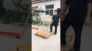 Small invention with big effect pallet spreader pallet spreader Loading and unloading [upl. by Hoem]