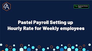 Pastel Payroll Setting up Hourly Rate for Weekly employees [upl. by Lusa]