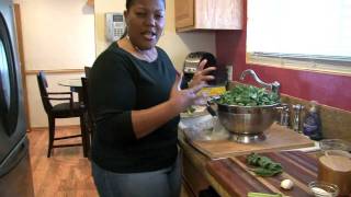 Collard Greens with Smoked Turkey Wings and Cornbread  Cooking with Carolyn [upl. by Ecnaret822]