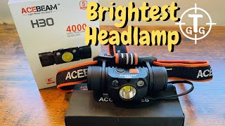 Brightest Headlamp I have seen ACEBEAM H30 Honest Headlamp Review [upl. by Eimrots]