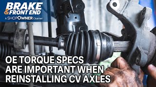 Matching OE Torque Specs When reinstalling CV Axles and Why It’s Important [upl. by Augusto290]